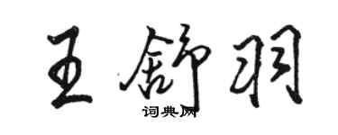 駱恆光王舒羽行書個性簽名怎么寫