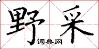 丁謙野采楷書怎么寫