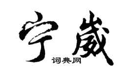 胡問遂寧崴行書個性簽名怎么寫
