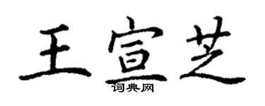 丁謙王宣芝楷書個性簽名怎么寫