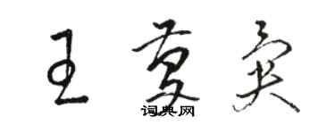 駱恆光王慶異草書個性簽名怎么寫