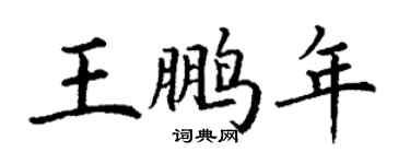 丁謙王鵬年楷書個性簽名怎么寫