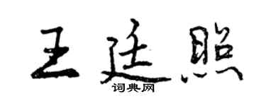 曾慶福王廷照行書個性簽名怎么寫