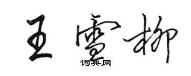 駱恆光王雪柳行書個性簽名怎么寫
