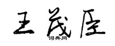 曾慶福王茂臣行書個性簽名怎么寫