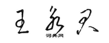 駱恆光王永君草書個性簽名怎么寫