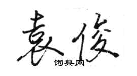 駱恆光袁俊行書個性簽名怎么寫