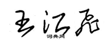 朱錫榮王江飛草書個性簽名怎么寫