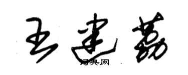 朱錫榮王建荔草書個性簽名怎么寫