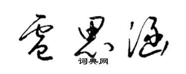 梁錦英盧思涵草書個性簽名怎么寫