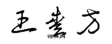 曾慶福王愛方草書個性簽名怎么寫