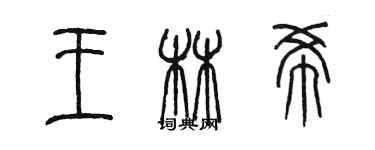 陳墨王林希篆書個性簽名怎么寫