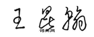 駱恆光王昆翰草書個性簽名怎么寫