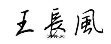 王正良王長風行書個性簽名怎么寫