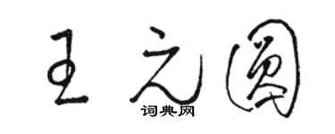 駱恆光王元圓草書個性簽名怎么寫