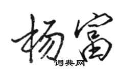 駱恆光楊富行書個性簽名怎么寫