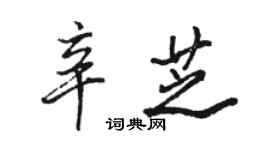 駱恆光辛芝行書個性簽名怎么寫