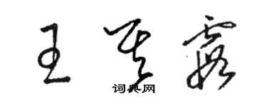 駱恆光王其霞草書個性簽名怎么寫