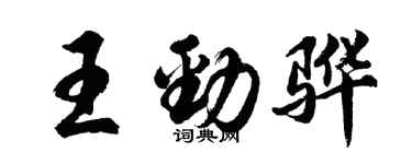 胡問遂王勁驊行書個性簽名怎么寫