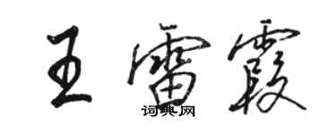駱恆光王雷霞行書個性簽名怎么寫
