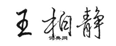 駱恆光王柏靜行書個性簽名怎么寫