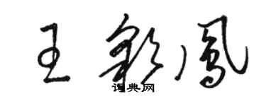 駱恆光王彩鳳草書個性簽名怎么寫