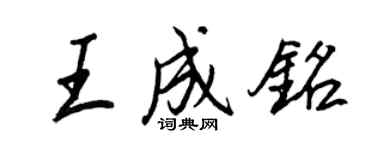 王正良王成銘行書個性簽名怎么寫