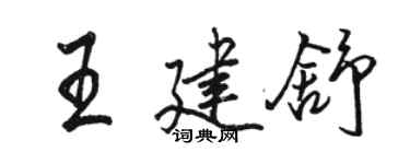 駱恆光王建舒行書個性簽名怎么寫