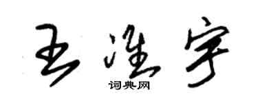 朱錫榮王準宇草書個性簽名怎么寫