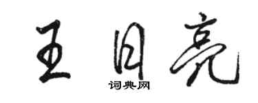 駱恆光王日亮行書個性簽名怎么寫