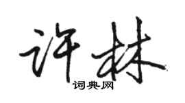 駱恆光許林行書個性簽名怎么寫