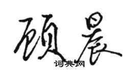 駱恆光顧晨行書個性簽名怎么寫