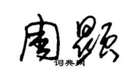 朱錫榮周顯草書個性簽名怎么寫