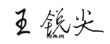 駱恆光王銳尖行書個性簽名怎么寫