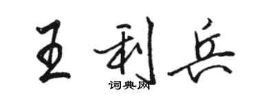 駱恆光王利兵行書個性簽名怎么寫