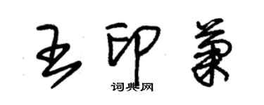 朱錫榮王印菊草書個性簽名怎么寫