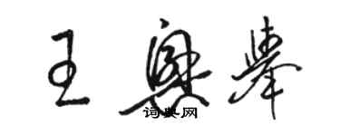 駱恆光王興舉草書個性簽名怎么寫