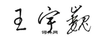 駱恆光王宇巍草書個性簽名怎么寫