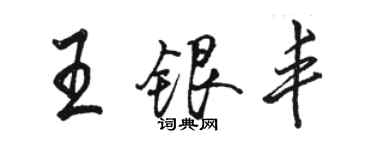 駱恆光王銀豐行書個性簽名怎么寫