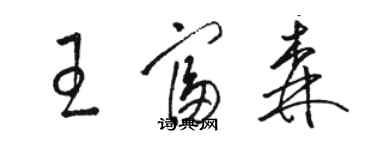 駱恆光王富森草書個性簽名怎么寫