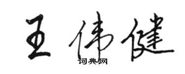 駱恆光王偉健行書個性簽名怎么寫