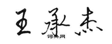 駱恆光王承傑行書個性簽名怎么寫