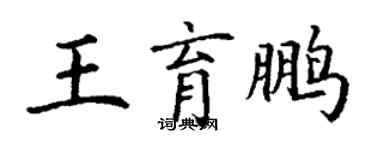 丁謙王育鵬楷書個性簽名怎么寫