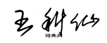 朱錫榮王科仙草書個性簽名怎么寫