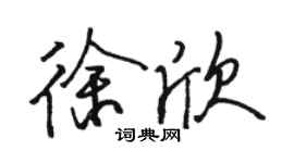 駱恆光徐欣行書個性簽名怎么寫