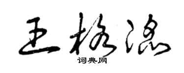 曾慶福王格滔草書個性簽名怎么寫