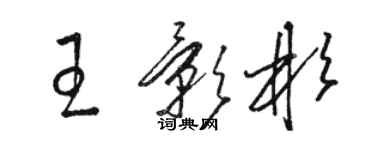 駱恆光王影彬草書個性簽名怎么寫