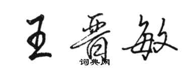 駱恆光王晉敏行書個性簽名怎么寫