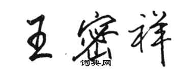 駱恆光王密祥行書個性簽名怎么寫