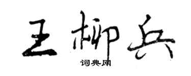 曾慶福王柳兵行書個性簽名怎么寫